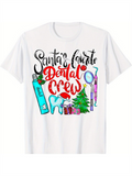 Men's T-Shirt Santas Favorite Dental Crew With Toothbrush Tooth Tree And Gifts