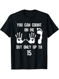 Men's T-Shirt You Can Count On Me Playful Handprints With Single Footprint Design