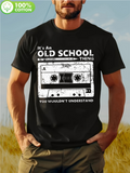 Men's T-Shirt Its An Old School Thing With Worn Cassette Tape Among Scratches