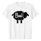 Men's T-Shirt Baa With Cute Playful Textured Cartoon Sheep