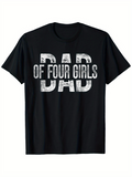 Men's T-Shirt Bold Grunge Lettering With Layered Phrase On Black Dad