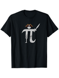 Men's T-Shirt Pirate Theme With Sword And Hat Graphic Pi Symbol