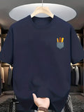 Men's T-Shirt Simple Pocket Outline With Pens Under Soft Lighting T Shirt