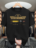 Men's T-Shirt Anatomy Of A Pew Graphic Icons With Ammunition Cartridge Diagram