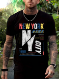 Men's T-Shirt Modern Urban Style Text With New York City Letters