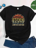 Women's T-Shirt Vintage Limited Edition 1955 With Sunset Toned Horizon Graphic