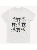 Men's T-Shirt Adorable Halloween Tooth Pattern With Sparkling Stars And Stylish Bow Ties Tooth