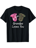 Men's T-Shirt Grandpa Loves You Camo Pink Baby Onesies Graphic Shirt