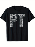 Men's T-Shirt Ergonomics Strength Dynamic Sets Balance With Motivational Therapy Text Design