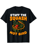 Men's T-Shirt Stuff The Squash Not Bird Colorful Vegetables In A Bowl With Decorative Leaves And Spoon Squash