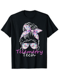 Men's T-Shirt Telemetry Tech Floral Bandana And Sunglasses Woman Graphic