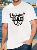Men's T-Shirt Volleyball Dad With Bold Graphic Volleyball Illustration