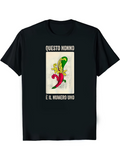 Men's T-Shirt Two Colorful Peppers With Green Leaves Artwork Chili