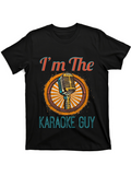 Men's T-Shirt Im The Karaoke Guy Vintage Rays With Classic Microphone Illustration