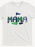 Men's T-Shirt Golf Inspired Fun Letters Green Flag Mama