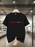 Men's T-Shirt Paris Thin Red Line Modern Black T Shirt