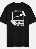Men's T-Shirt A Very Old Picture Of Me Minimalist Frame With Cartoon Sperm Graphic