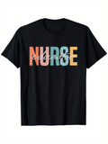Men's T-Shirt Nurse Educator Multicolor Bold Letters Modern Typography Shirt
