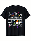 Men's T-Shirt Colorful Butterflies With Inspirational Biblical Quote God