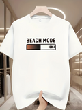 Men's T-Shirt Beach Mode On Minimalist Switch Bar Vacation T Shirt
