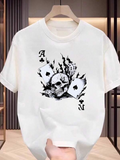 Men's T-Shirt Burning Playing Cards With Skulls And Fiery Impact