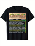 Men's T-Shirt Famous Names And Important Inventions Highlighting Historical Contributions Of Influential Black Inventors