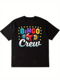Men's T-Shirt Bingo Crew Colorful Balls And Stars Surrounded By Sparkling Bingo Elements