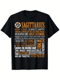 Men's T-Shirt Sagittarius Personality Traits With Motivational Positive Typography T Shirt