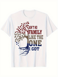 Men's T-Shirt Aint No Family Like The One I Got Gradiented Tree With Roots And Flowing Branches Tree