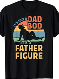 Men's T-Shirt Its Not A Dad Bod Its A Father Figure Silhouette Under Sunset