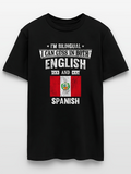 Men's T-Shirt Im Bilingual I Can Cuss In Both English And Spanish With A Vibrant Flag Design T Shirt