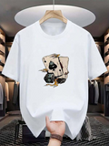 Men's T-Shirt Stylized Playing Cards With Artistic Dice Surrounded By Gold Elements Playing Card