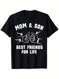 Men's T-Shirt Mom And Son Best Friends Forever With Thumbs Up Gesture T Shirt