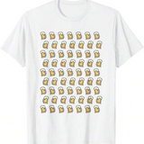 Men's T-Shirt Repeating Cute Cartoon Slices Of Toast With Butter Bread