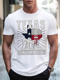 Men's T-Shirt Texas Oilfield Crew State Flag Map With Oil Rig And Pumpjack