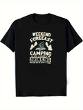 Men's T-Shirt Weekend Forecast With A Chance Of Drinking Among Pine Trees And Campfire Camping