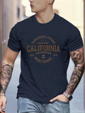 Men's T-Shirt Transamerica Pyramid West Coast Vintage Typography With Urban Road Modern California