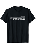 Men's T-Shirt Funny Licensed Text With Zip Tie Illustration Ziptie Mechanic