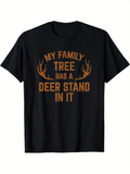 Men's T-Shirt My Family Tree With Deer Antlers Rustic Slogan Stand