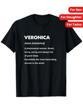 Men's T-Shirt Veronica Funny Smart Caring Woman Text Definition