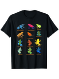 Men's T-Shirt Colorful Exotic Reptile Patterns Under Lively Jungle Spirit Frog