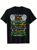 Men's T-Shirt I Miss My Son Everyday With Inspiring Angel Wings And Heaven Banner
