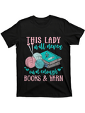 Men's T-Shirt This Lady Will Never Own Enough Books Yarn