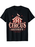 Men's T-Shirt Circus Security Striped Tent With Stars And Festive Lights Circus Tent