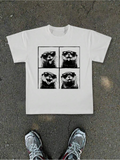 Men's T-Shirt Funny Four Panel Otter Faces Wearing Sunglasses Graphic Otter