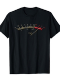 Men's T-Shirt Retro Analog Music Meter Scale With Colored Level Indicator Vu Meter