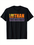 Men's T-Shirt I Am Older Than The Internet Retro Block Lettering Black Cotton T Shirt