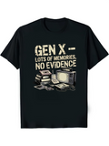 Men's T-Shirt Gen X Lots Of Memories No Evidence Retro Electronics
