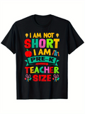 Men's T-Shirt Colorful Playful Letters With Scissors And Books Teacher