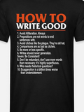 Men's T-Shirt How To Write Good Clever Typography With Humorous Educational Writing Tips